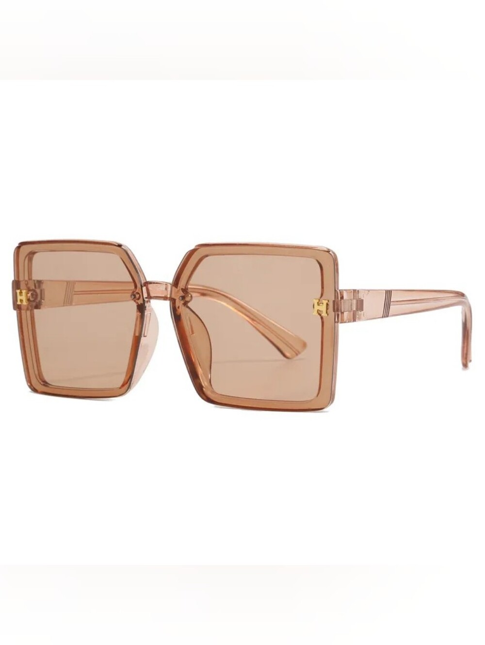 Square Oversized Sunglasses in Brown Oversize eyelash friendly